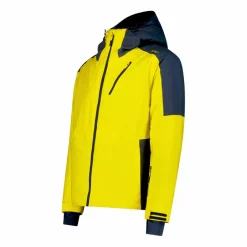Giacca da sci da uomo in twill con cappuccio