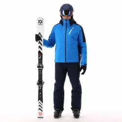 Giacca da sci da uomo in twill con cappuccio