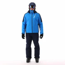 Giacca da sci da uomo in twill con cappuccio