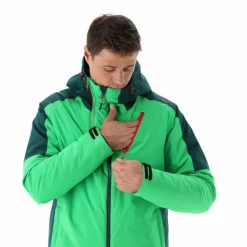 Giacca da sci da uomo in twill con cappuccio
