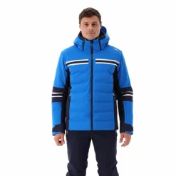 Giacca da sci da uomo in twill con cappuccio 4 way stretch