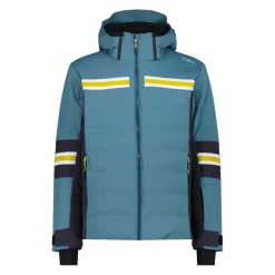 Giacca da sci da uomo in twill con cappuccio 4 way stretch