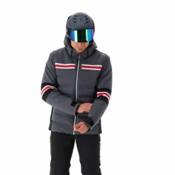 Giacca da sci da uomo in twill con cappuccio 4 way stretch