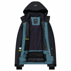 Giacca da sci da uomo in twill con cappuccio