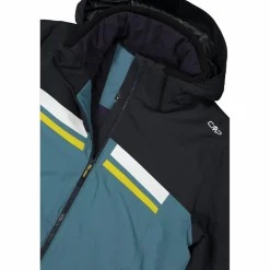 Giacca da sci da uomo in twill con cappuccio