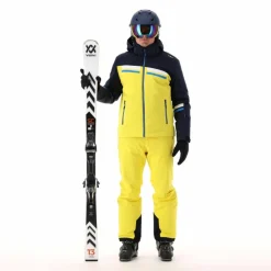 Giacca da sci da uomo in twill con cappuccio