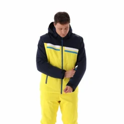 Giacca da sci da uomo in twill con cappuccio