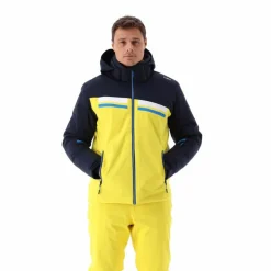 Giacca da sci da uomo in twill con cappuccio