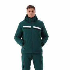 Giacca da sci da uomo in twill con cappuccio
