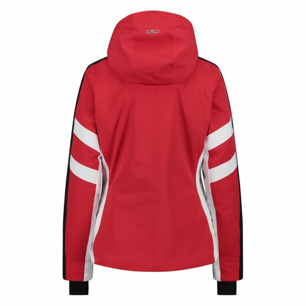 Giacca da sci in twill con cappuccio staccabile da donna