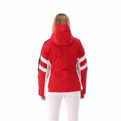 Giacca da sci in twill con cappuccio staccabile da donna