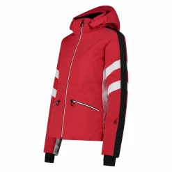 Giacca da sci in twill con cappuccio staccabile da donna