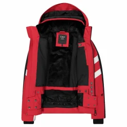 Giacca da sci in twill con cappuccio staccabile da donna