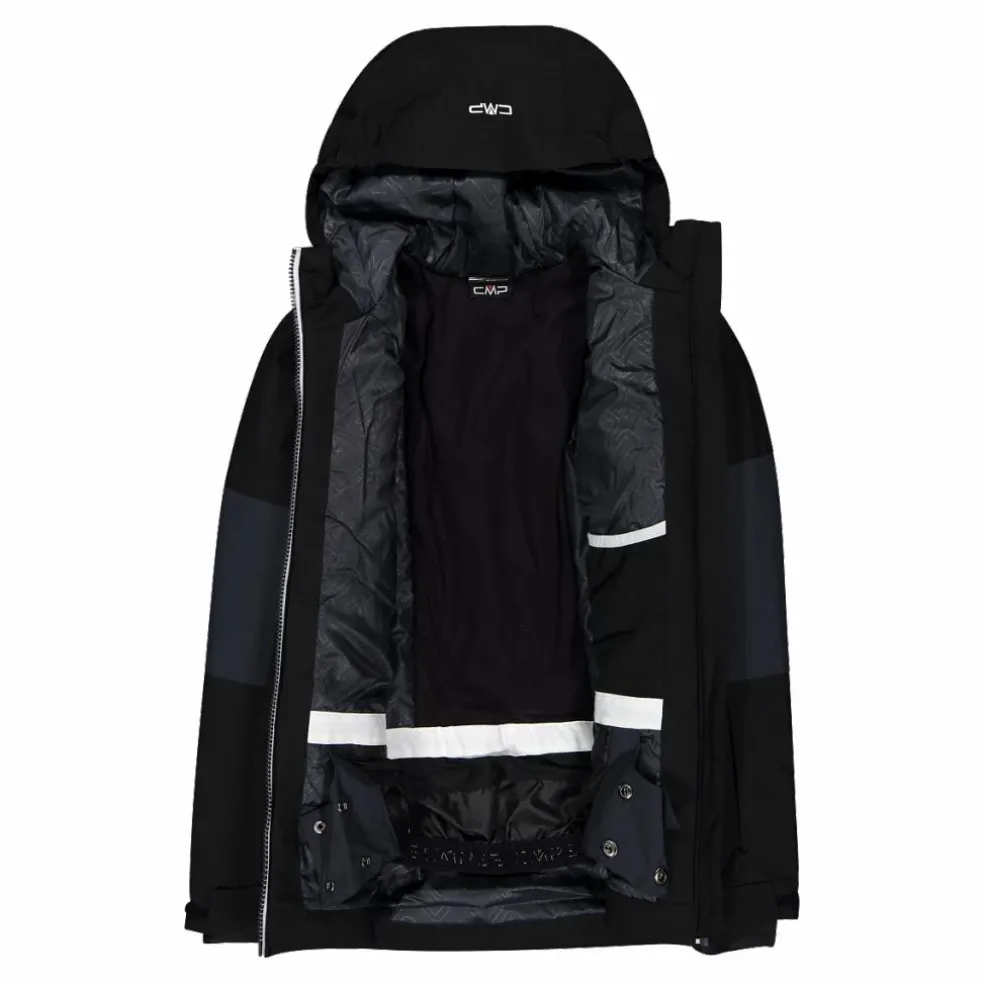 Giacca da sci in twill da bambino con cappuccio