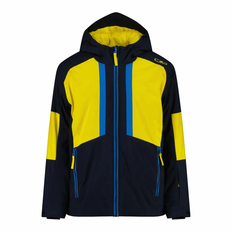 Giacca da sci in twill da bambino con cappuccio
