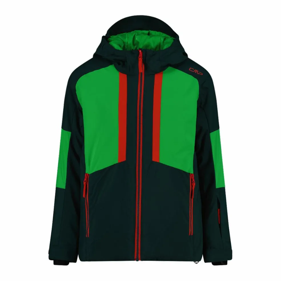 Giacca da sci in twill da bambino con cappuccio