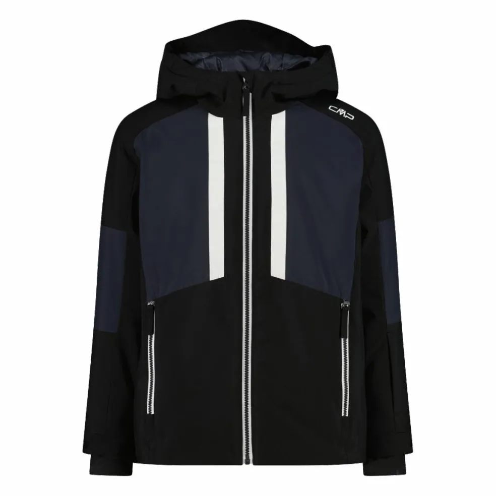 Giacca da sci in twill da bambino con cappuccio