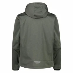 Giacca da uomo in Softshell melange con cappuccio staccabile