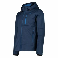 Giacca da uomo in Softshell melange con cappuccio staccabile