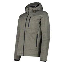 Giacca da uomo in Softshell melange con cappuccio staccabile