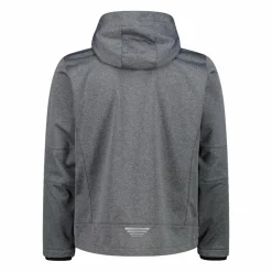 Giacca da uomo in Softshell melange con cappuccio staccabile