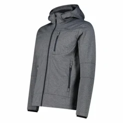 Giacca da uomo in Softshell melange con cappuccio staccabile
