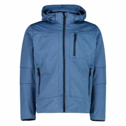 Giacca da uomo in Softshell melange con cappuccio staccabile
