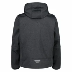 Giacca da uomo in Softshell melange con cappuccio staccabile