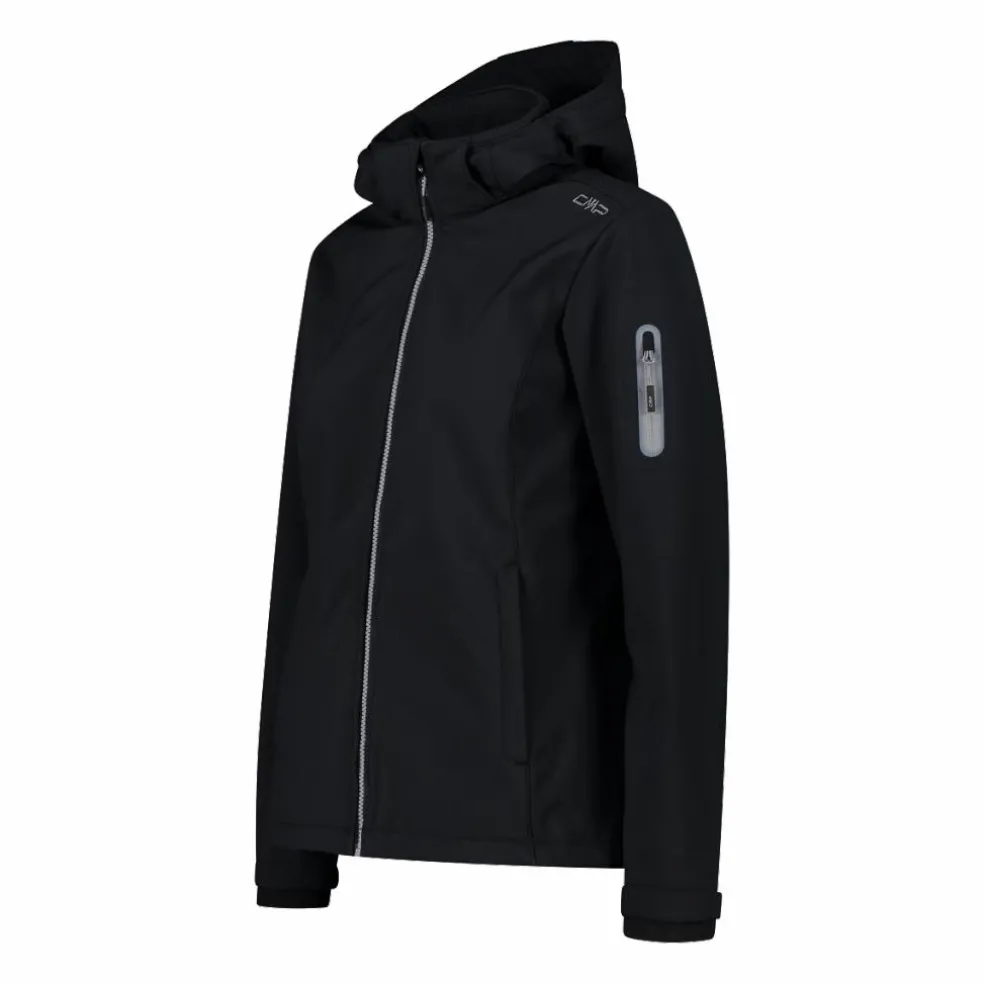 Giacca donna in Softshell con cappuccio staccabile