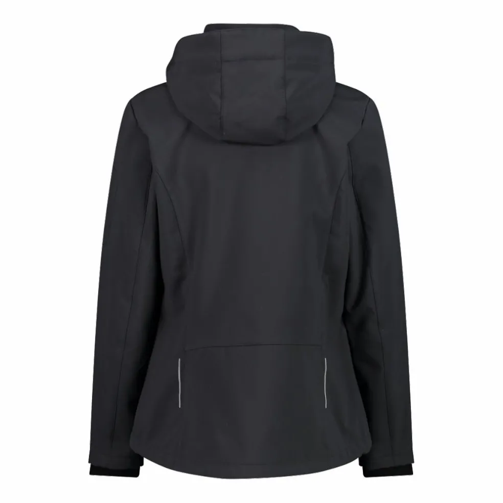 Giacca donna in Softshell con cappuccio staccabile