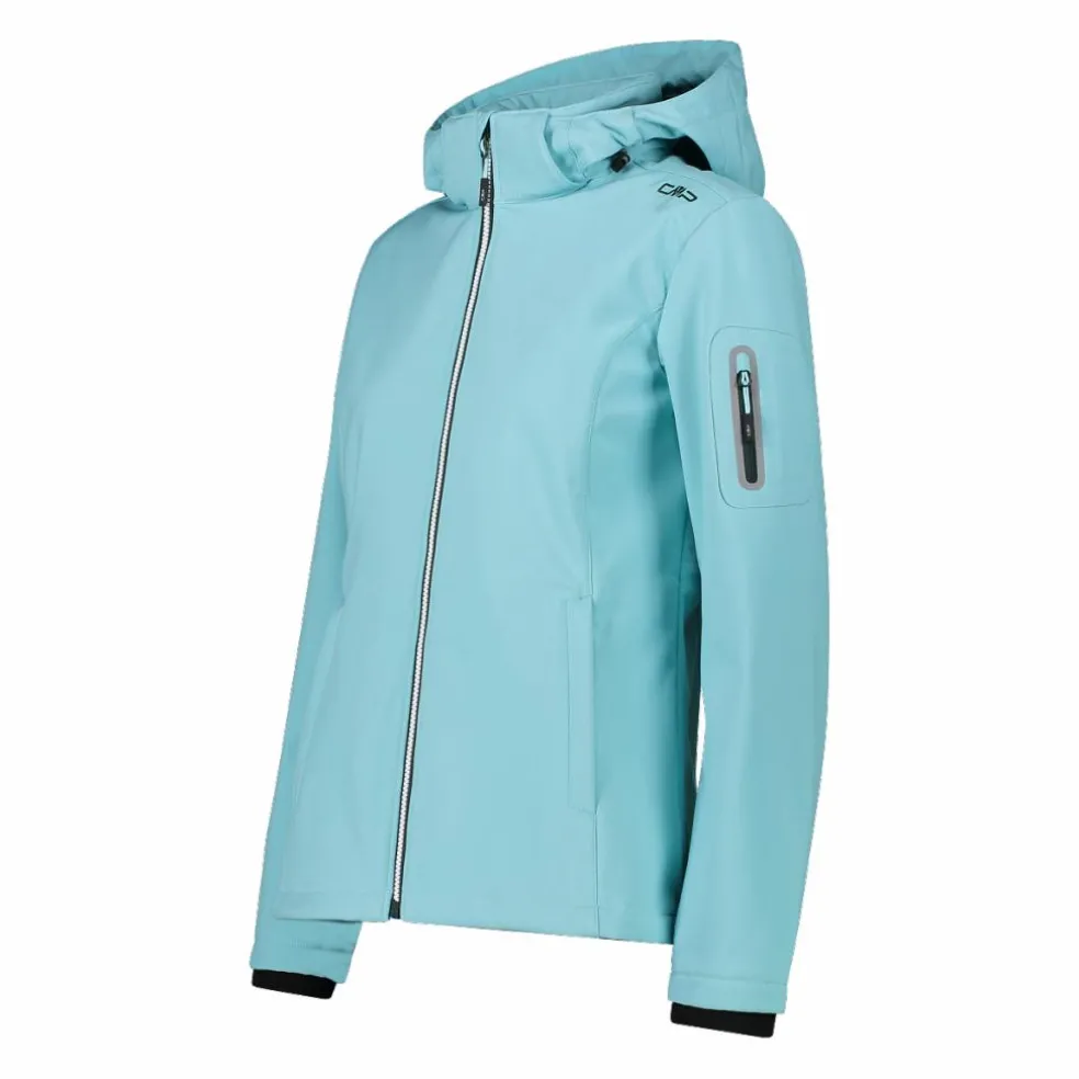 Giacca donna in Softshell con cappuccio staccabile