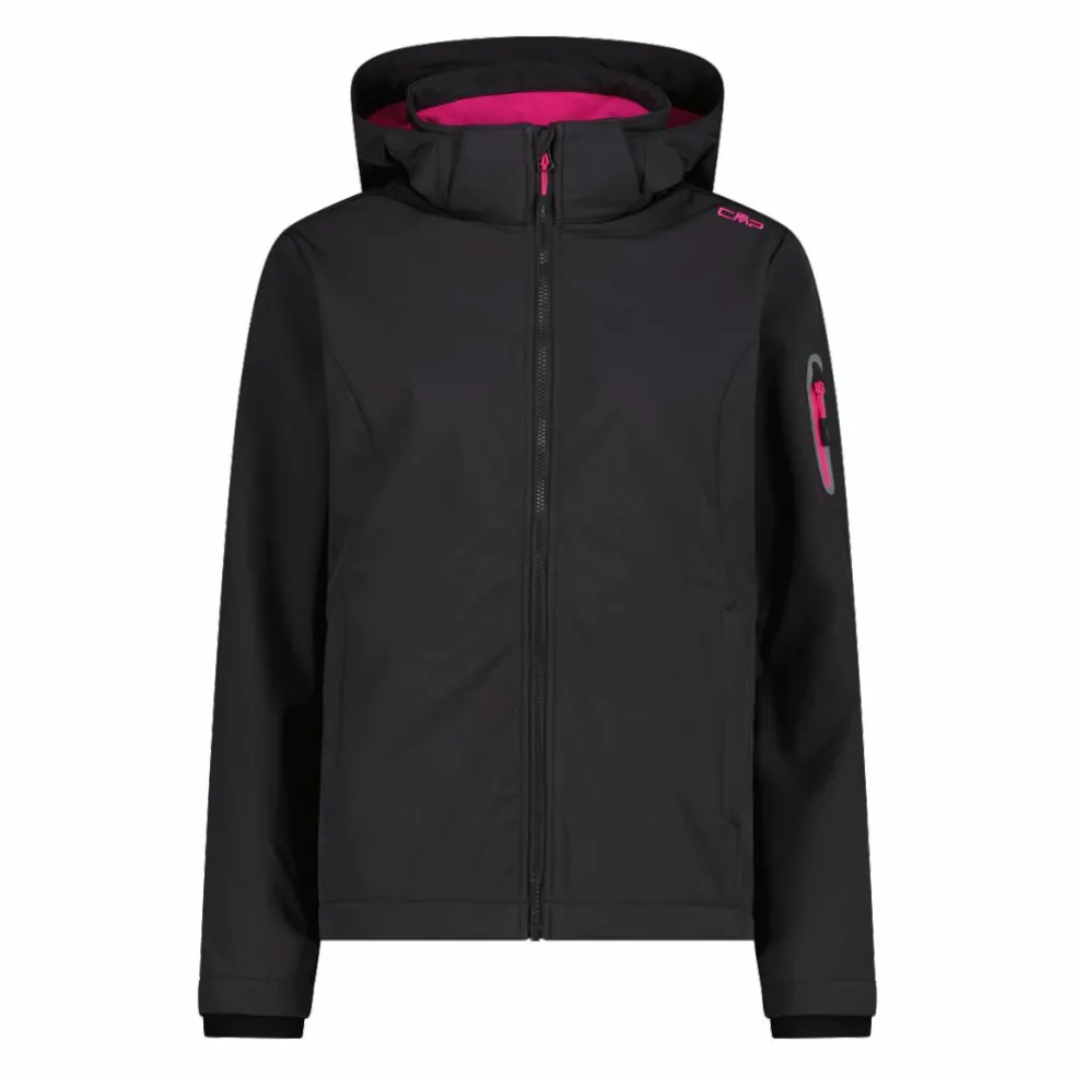Giacca donna in Softshell con cappuccio staccabile