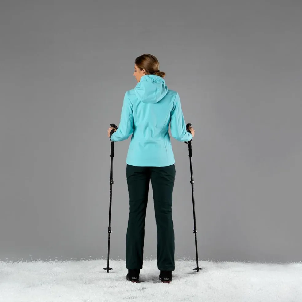Giacca donna in Softshell con cappuccio staccabile