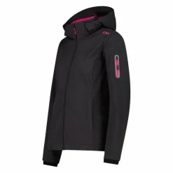 Giacca donna in Softshell con cappuccio staccabile