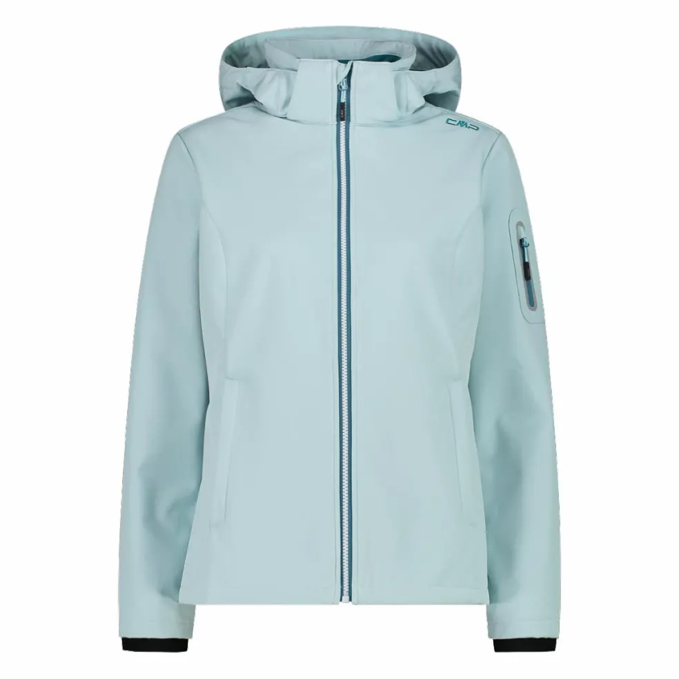 Giacca donna in Softshell con cappuccio staccabile