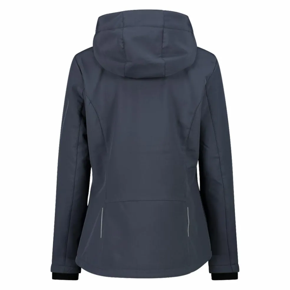 Giacca donna in Softshell con cappuccio staccabile