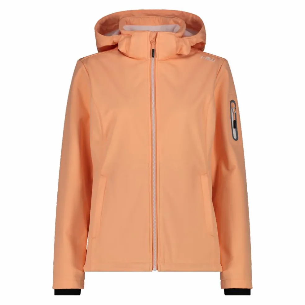 Giacca donna in Softshell con cappuccio staccabile