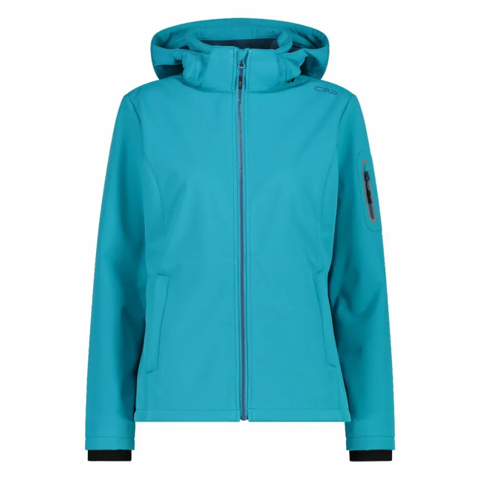 Giacca donna in Softshell con cappuccio staccabile
