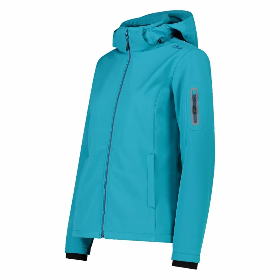 Giacca donna in Softshell con cappuccio staccabile