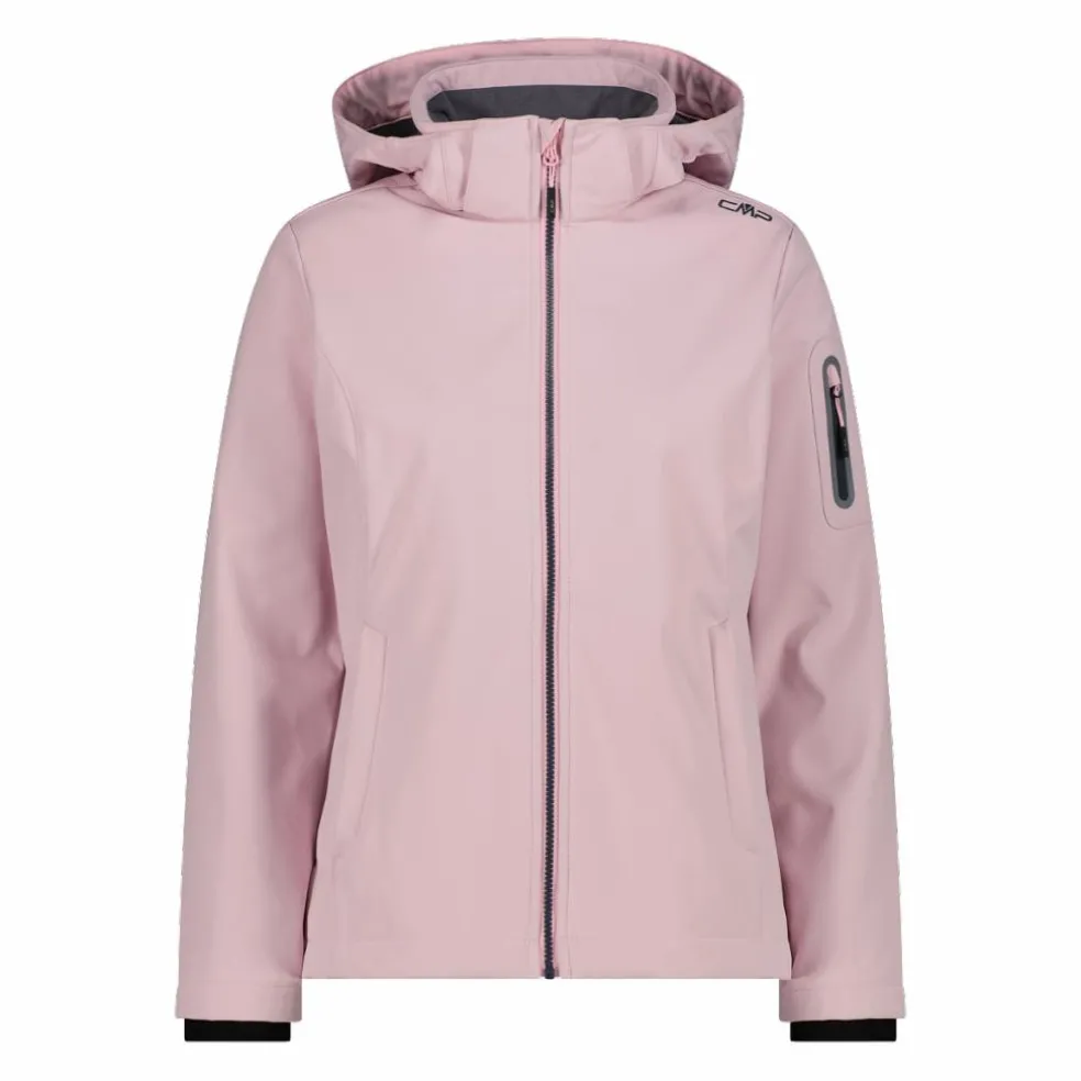 Giacca donna in Softshell con cappuccio staccabile
