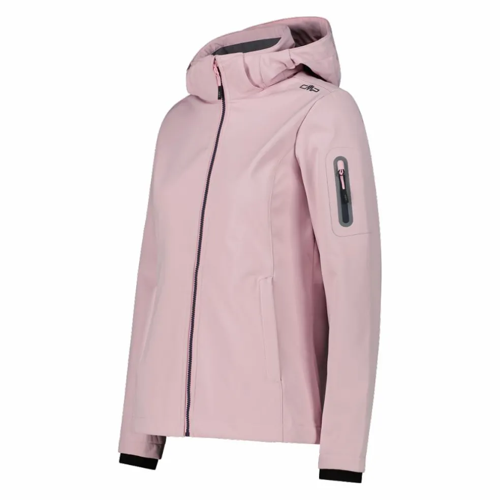 Giacca donna in Softshell con cappuccio staccabile