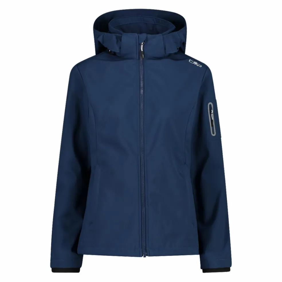 Giacca donna in Softshell con cappuccio staccabile