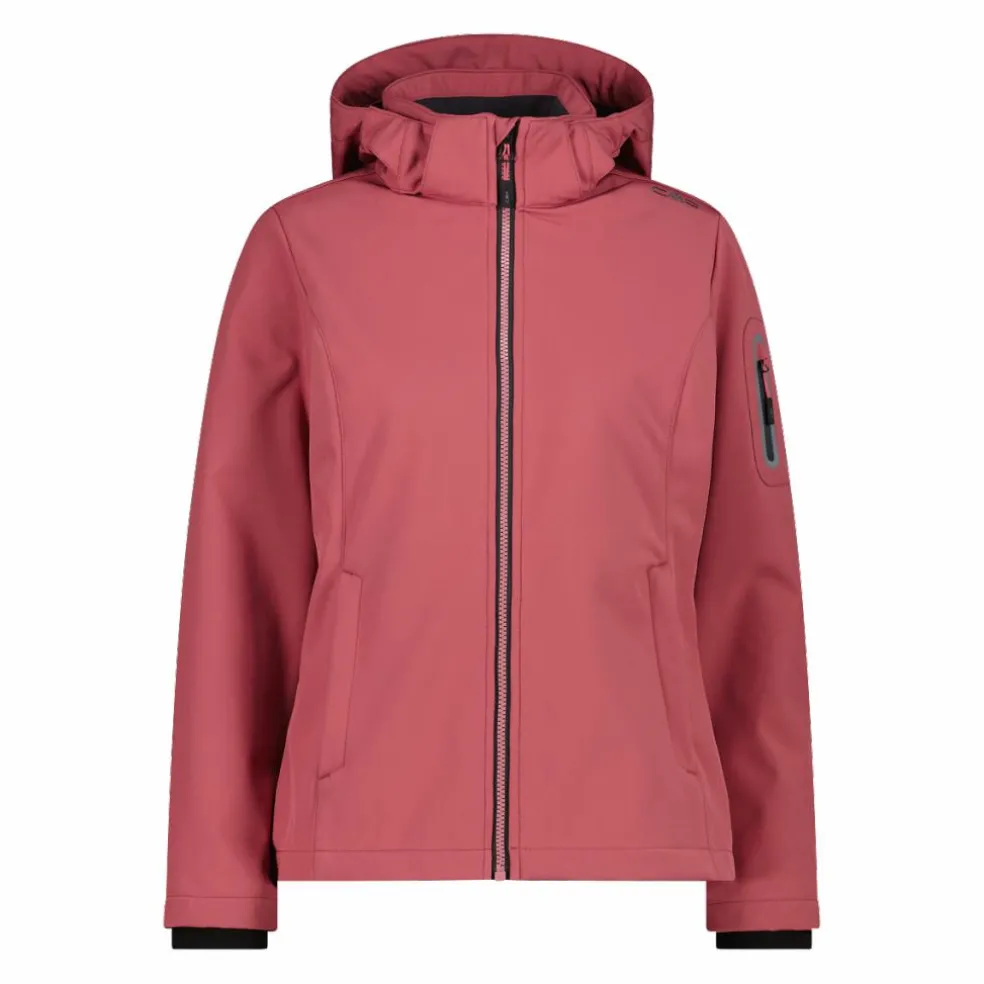 Giacca donna in Softshell con cappuccio staccabile