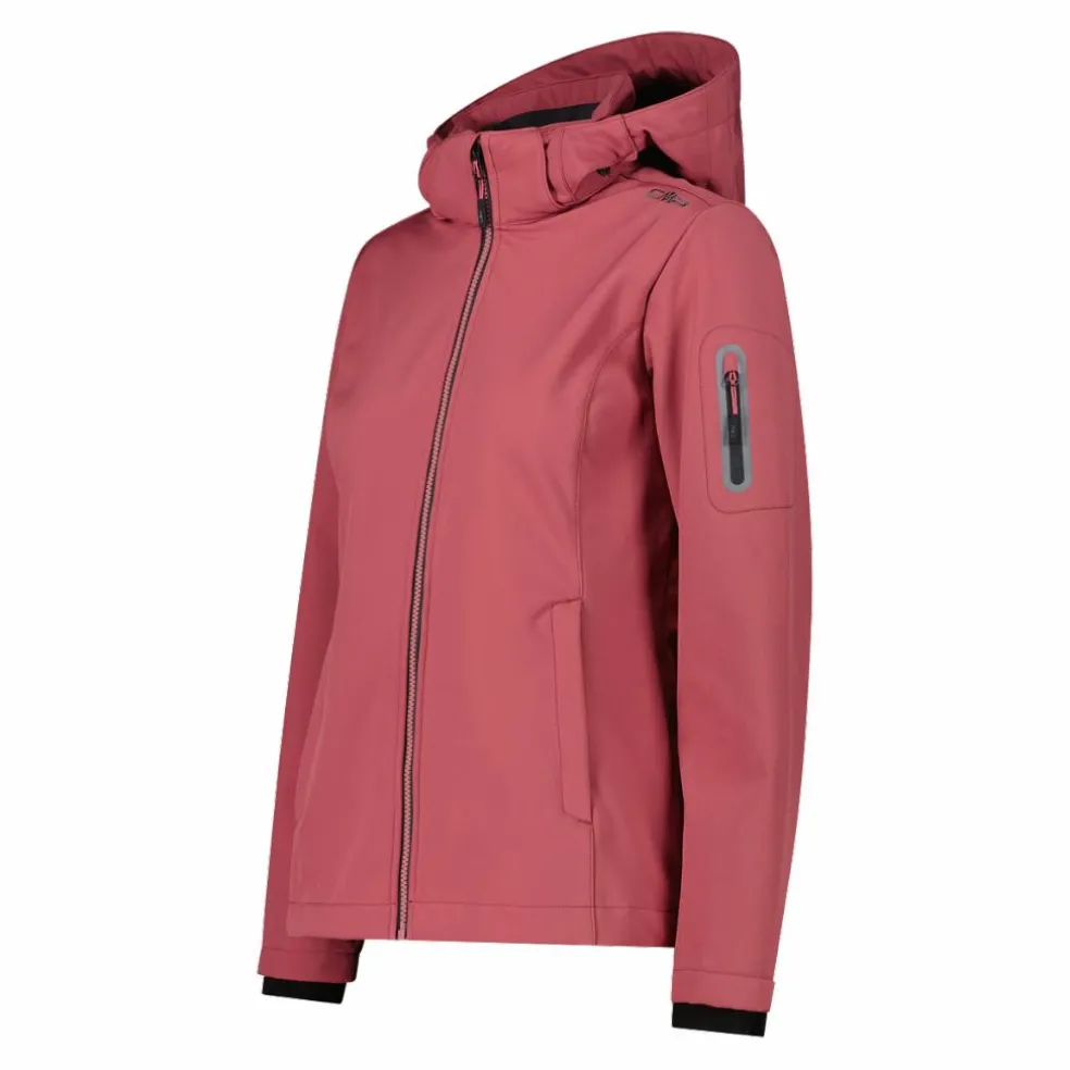 Giacca donna in Softshell con cappuccio staccabile