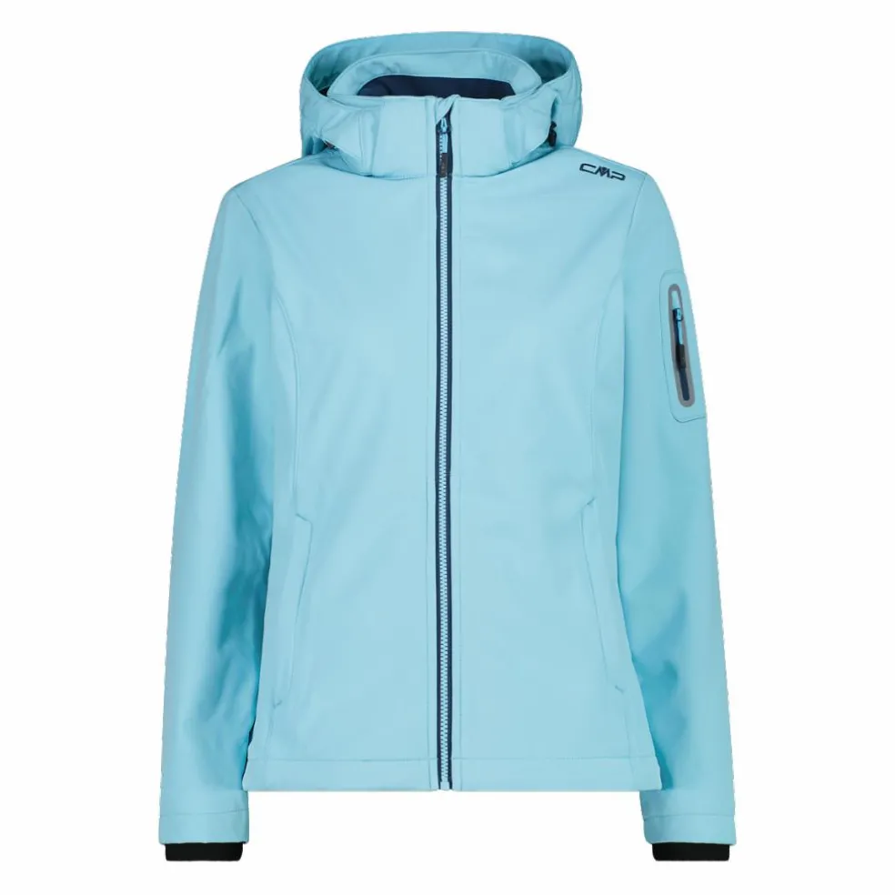 Giacca donna in Softshell con cappuccio staccabile
