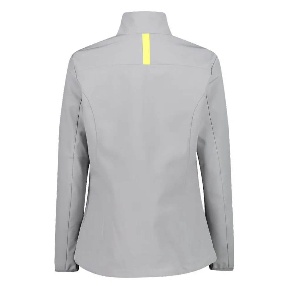 Giacca donna in softshell con dettagli reflective