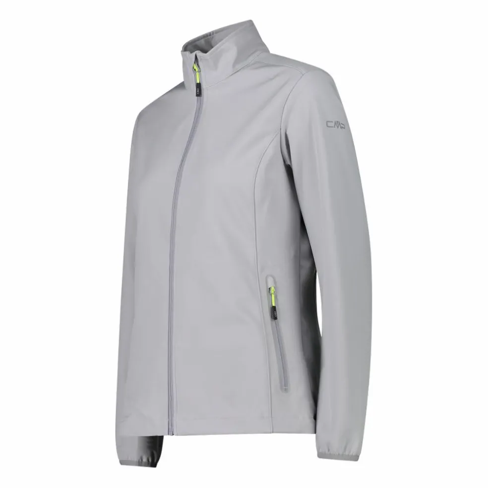 Giacca donna in softshell con dettagli reflective