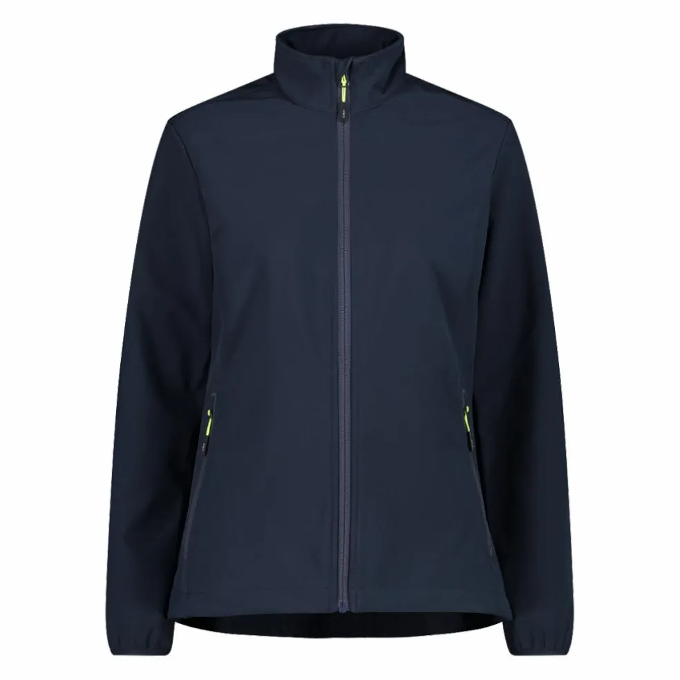 Giacca donna in softshell con dettagli reflective