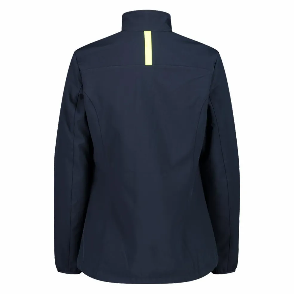 Giacca donna in softshell con dettagli reflective