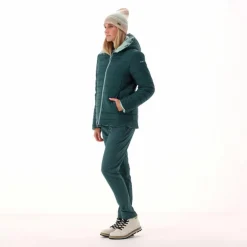Giacca double face con cappuccio da donna